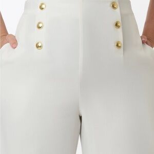 Lulus White Pants Gold Buttons